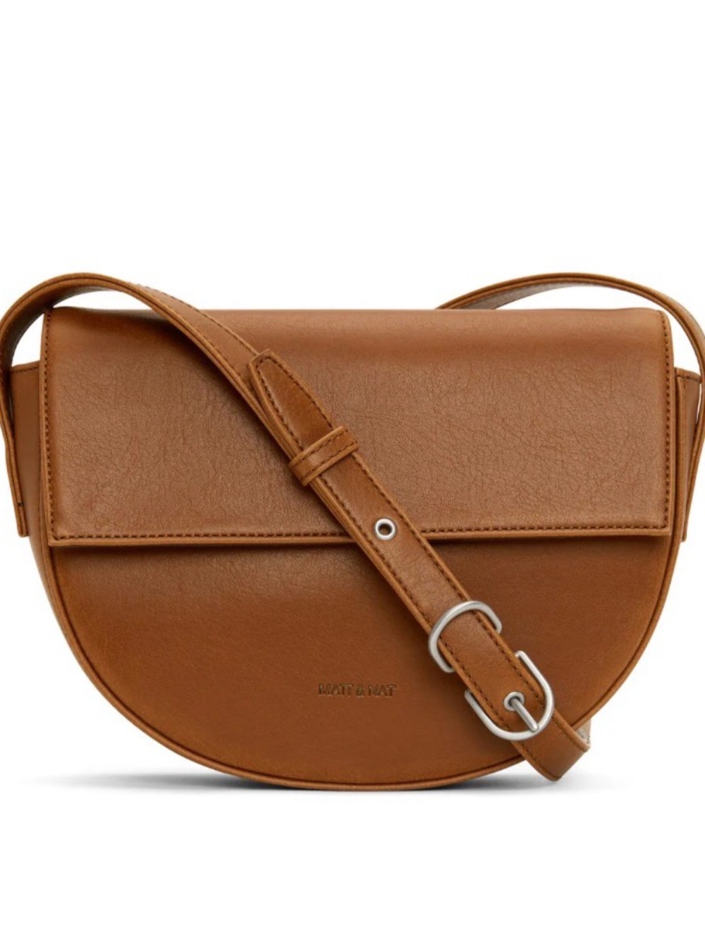Matt & Nat Cognac Half-Moon Crossbody Bag
